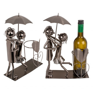 Metal bottle holder "Couple with Umbrella"