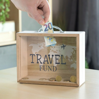 Wooden piggy bank "Suitcase"