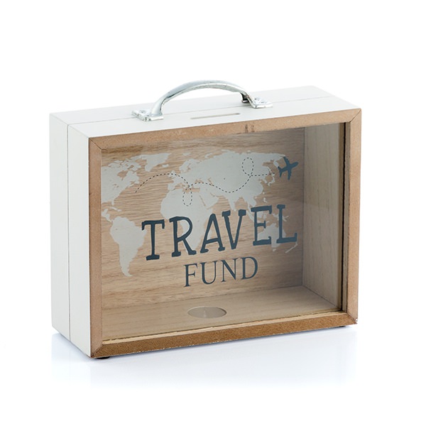 Wooden piggy bank "Suitcase"