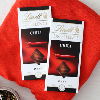 2 pcs. "LINDT EXCELLENCE" dark chocolate with chili extract