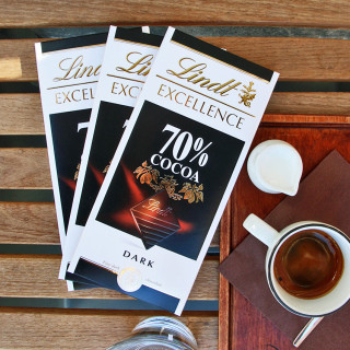 3 pcs. "LINDT EXCELLENCE" dark chocolate (70%)