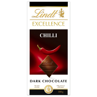 LINDT EXCELLENCE dark chocolate with chili extract, 100g