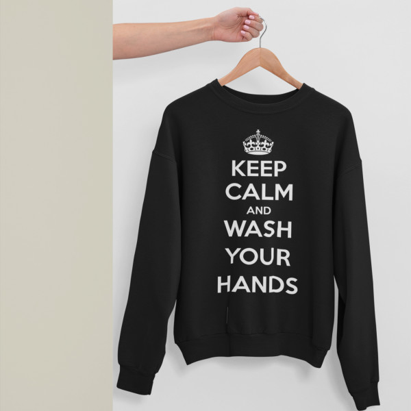 Sweatshirt "Keep Calm Wash Your Hands" (without hood) Sweatshirt "Keep Calm Wash Your Hands" (without hood)