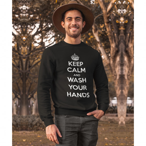 Sweatshirt "Keep Calm Wash Your Hands" (without hood) Sweatshirt "Keep Calm Wash Your Hands" (without hood)