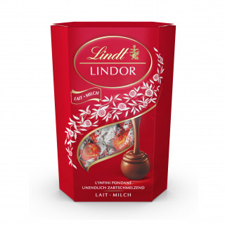 LINDT LINDOR milk chocolate truffles, 200g