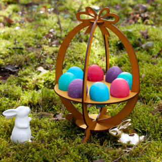 Easter Egg Stand with Ribbon