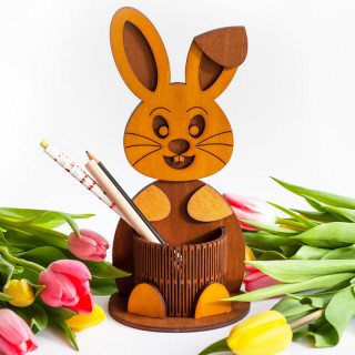 Wooden Stand "Happy Bunny"