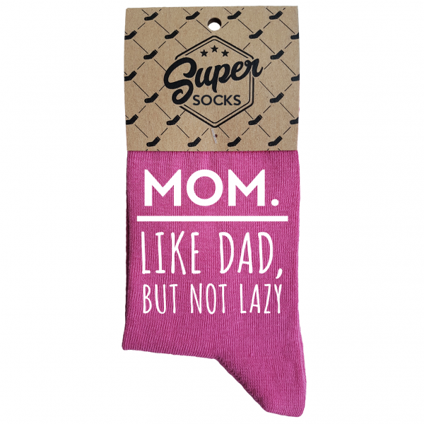 Women's socks „Mom.Like dad,but not lazy“ Women's socks „Mom.Like dad,but not lazy“