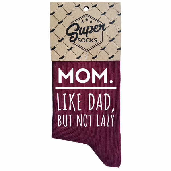 Women's socks „Mom.Like dad,but not lazy“ Women's socks „Mom.Like dad,but not lazy“