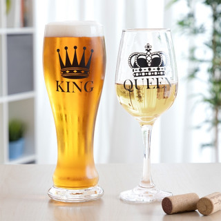 Glass Set "King & Queen"