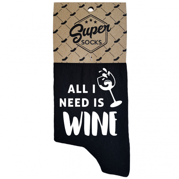 Women's socks „All I need is wine“ Women's socks „All I need is wine“