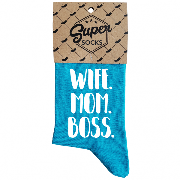 Women's socks „Wife.Mom.Boss“ Women's socks „Wife.Mom.Boss“
