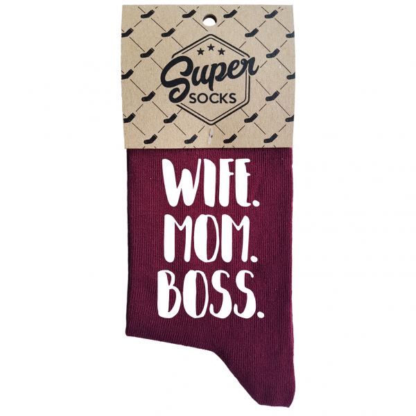 Women's socks „Wife.Mom.Boss“ Women's socks „Wife.Mom.Boss“