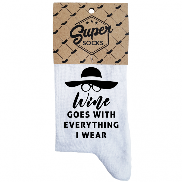 Women's socks „Wine goes with everything“ Women's socks „Wine goes with everything“