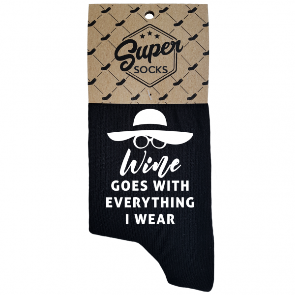 Women's socks „Wine goes with everything“ Women's socks „Wine goes with everything“
