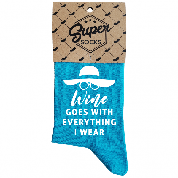 Women's socks „Wine goes with everything“ Women's socks „Wine goes with everything“