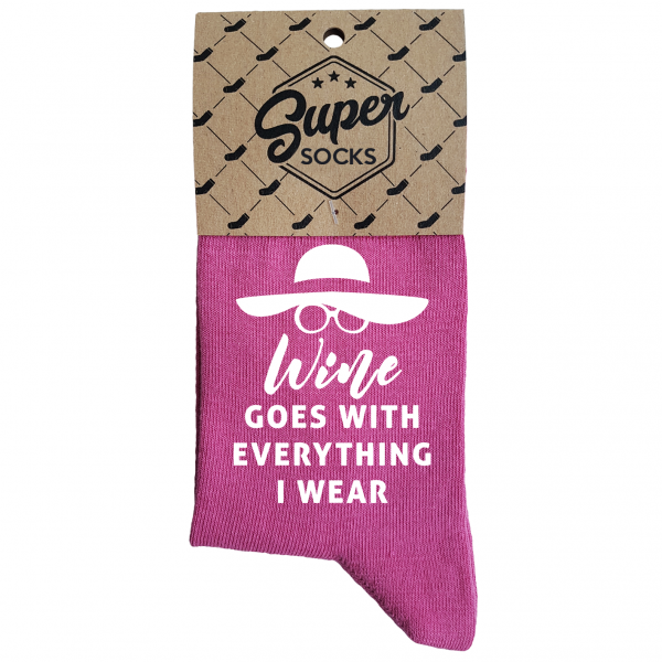 Women's socks „Wine goes with everything“ Women's socks „Wine goes with everything“