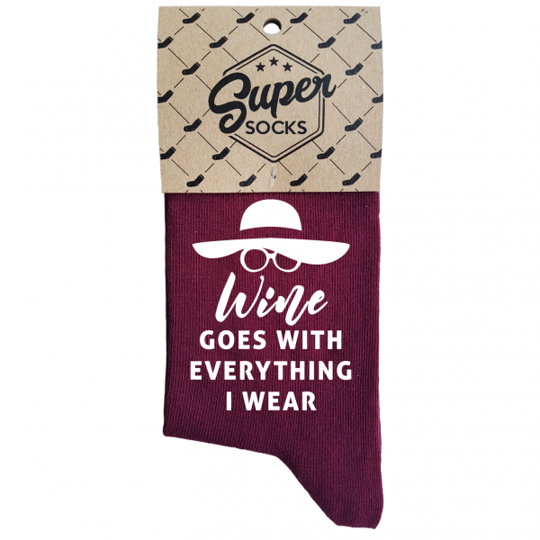 Women's socks „Wine goes with everything“ Women's socks „Wine goes with everything“