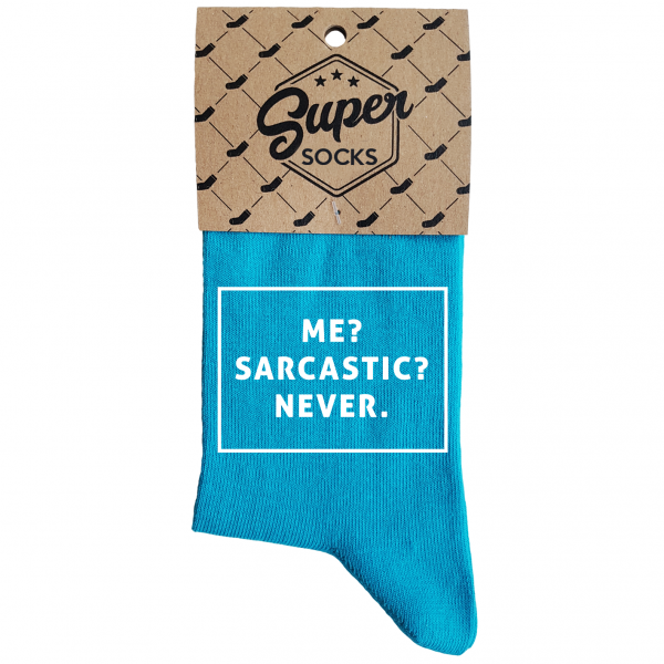 Women's socks „Me? Sarcastic? Never“ Women's socks „Me? Sarcastic? Never“