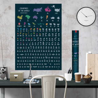 Scratch-Off Poster "Countries of the World"