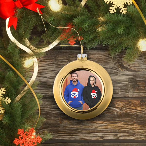 Christmas tree ornament with your chosen photo