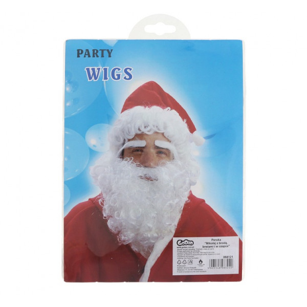Santa Claus Wig with Beard, Eyebrows, and Hat Santa Claus Wig with Beard, Eyebrows, and Hat