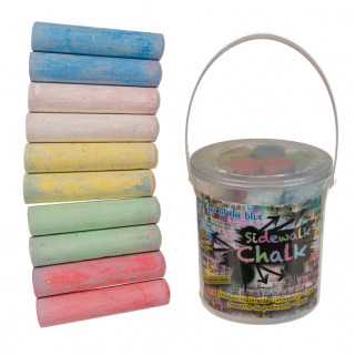 Colored drawing chalk in a bucket (10 pcs)