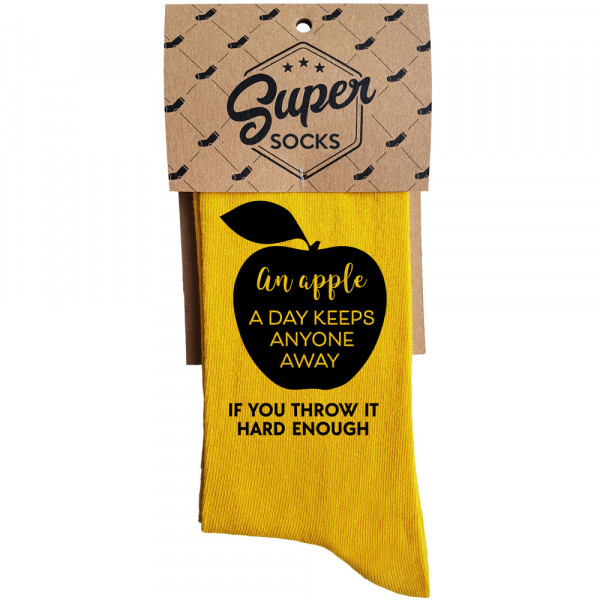 Socks "An apple a day keeps anyone away" Socks "An apple a day keeps anyone away"