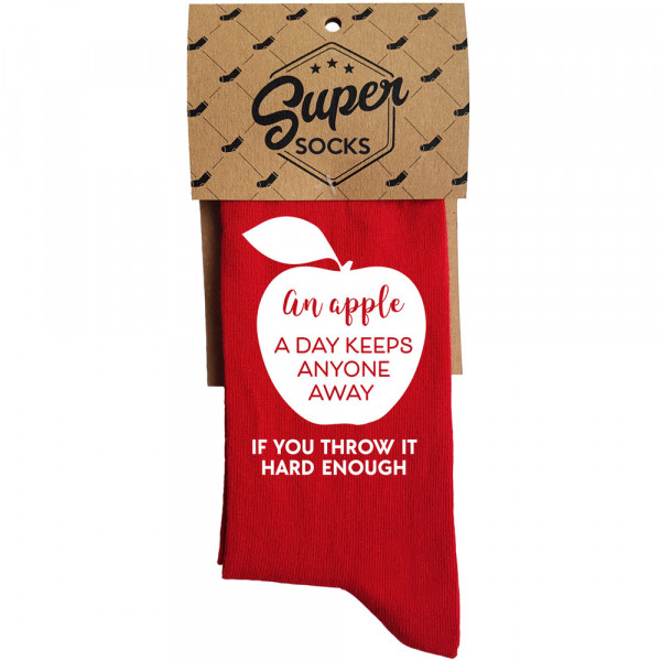 Socks "An apple a day keeps anyone away" Socks "An apple a day keeps anyone away"