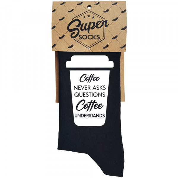 Socks "Coffee never asks" Socks "Coffee never asks"