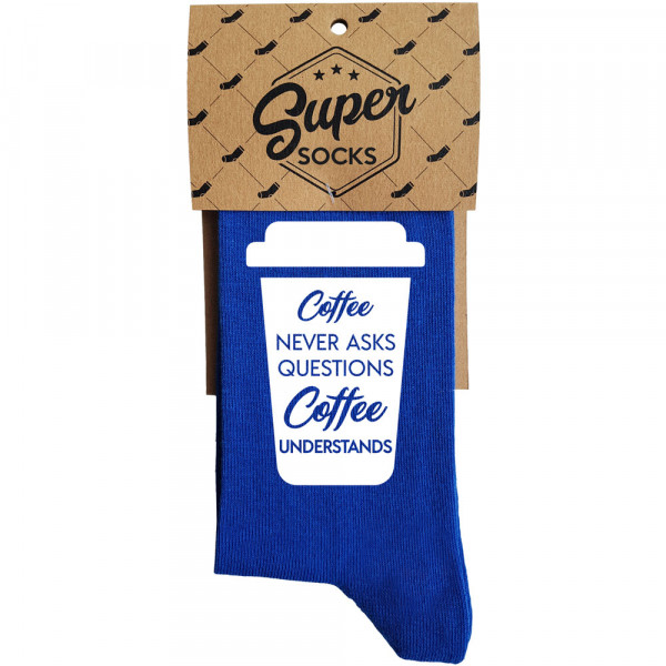 Socks "Coffee never asks" Socks "Coffee never asks"