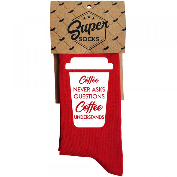 Socks "Coffee never asks" Socks "Coffee never asks"