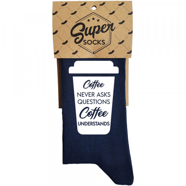 Socks "Coffee never asks" Socks "Coffee never asks"
