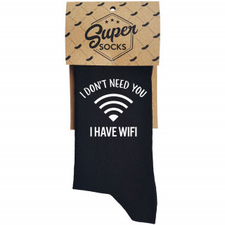 Socks "I don't need you I have wifi"