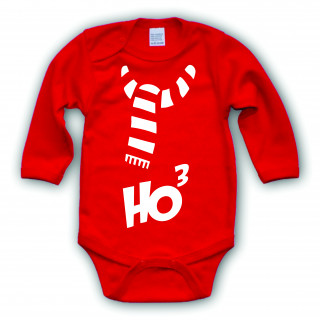 Red baby romper "Ho Ho Ho"