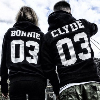 Sweatshirt set "Bonnie & Clyde" (with the selected numbers)
