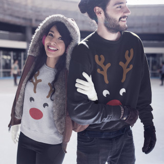 Sweatshirt set "Christmas reindeers" (without hood)