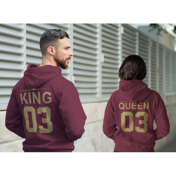 Sweatshirt set "KING & QUEEN" with the selected numbers Sweatshirt set "KING & QUEEN" with the selected numbers