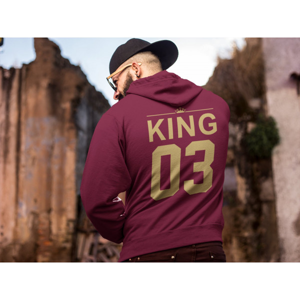 Sweatshirt set "KING & QUEEN" with the selected numbers Sweatshirt set "KING & QUEEN" with the selected numbers