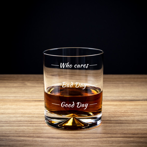 Whiskey Glass "Who Cares" Whiskey Glass "Who Cares"