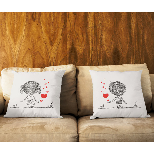 Pillowcase set "Boy and girl"