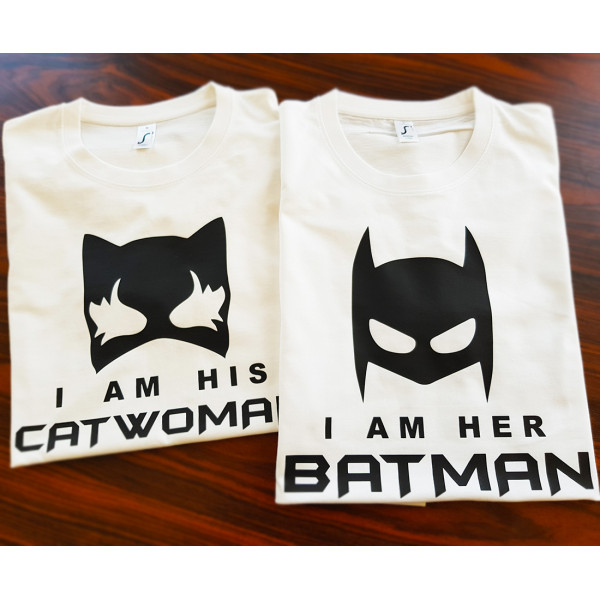 T-shirt set "Batman & Catwoman" T-shirt set "Batman & Catwoman"