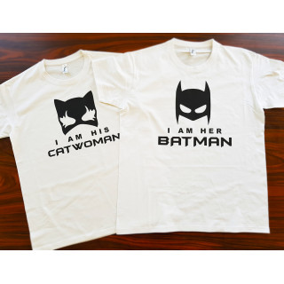 T-shirt set "Batman & Catwoman"