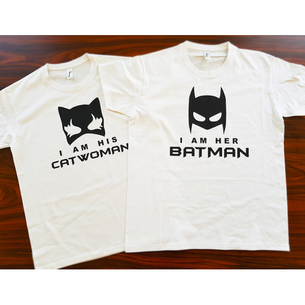 T-shirt set "Batman & Catwoman" T-shirt set "Batman & Catwoman"