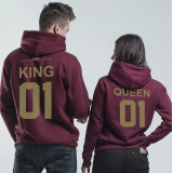 Sweatshirt set "KING & QUEEN" with the selected numbers