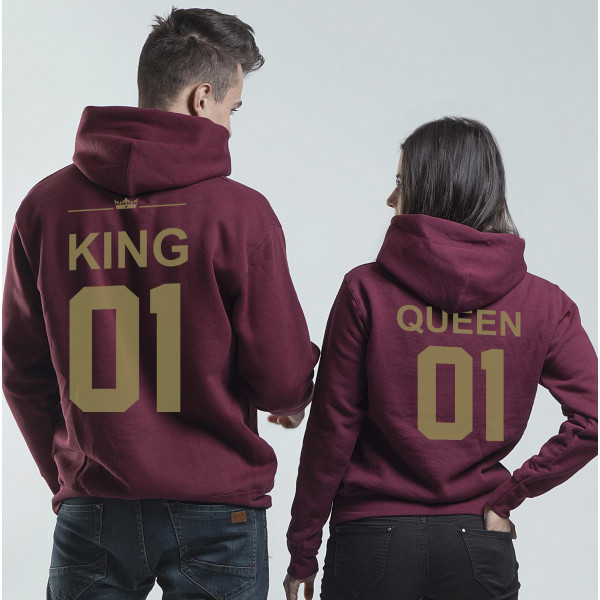 Sweatshirt set "KING & QUEEN" with the selected numbers Sweatshirt set "KING & QUEEN" with the selected numbers