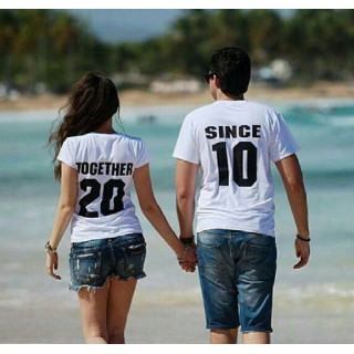T-shirt set "Together Since" su pasirinktais metais