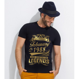 T-shirt "The Birth of Legends" with your selected date