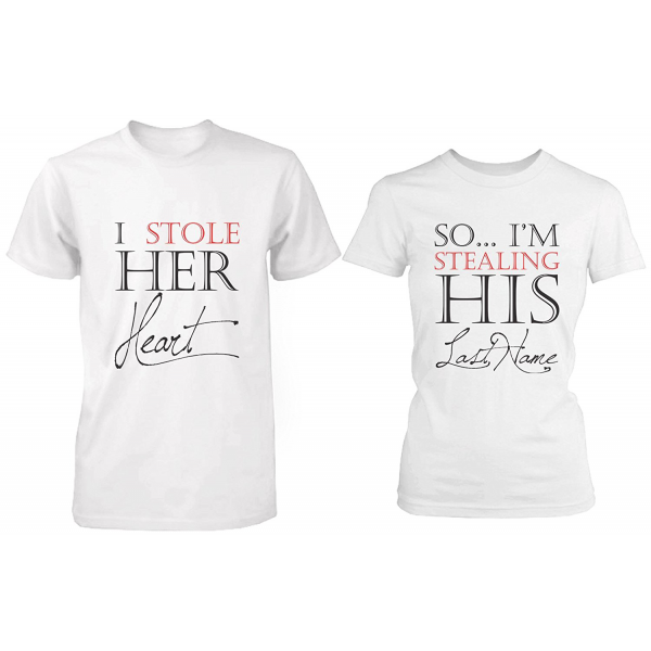 T-shirt set "I stole Her heart, so..."