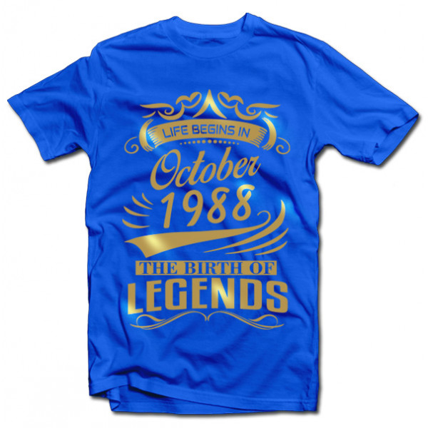T-shirt "The Birth of Legends" with your selected date T-shirt "The Birth of Legends" with your selected date